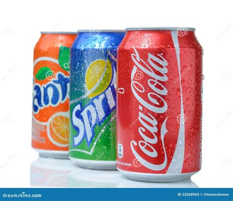 Coca Cola Fanta Sprite Cans Editorial Stock Image Image Of Cool