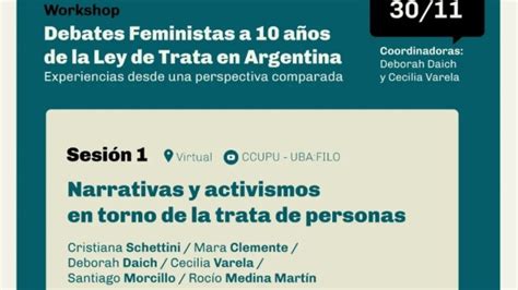 SIMPOSIO DEBATES FEMINISTAS A 10 AÑOS DE LA LEY DE TRATA EN ARGENTINA