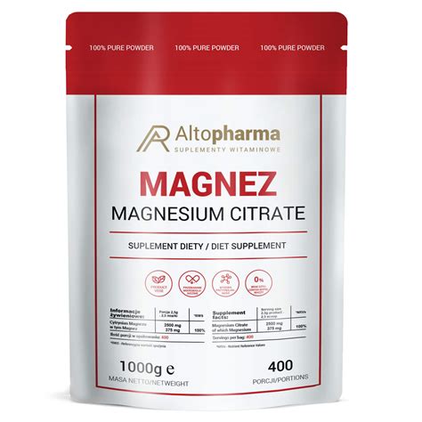 ALTO PHARMA Cytrynian Magnezu Magnez W Proszku 1 Kg