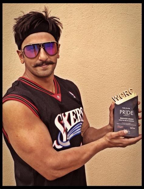 Ranveer Singh With The Wcrc Pride Award Ranveer Singh Singh Actors