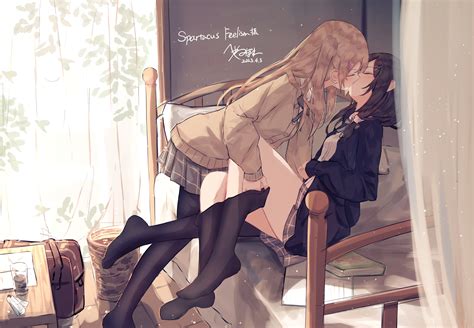 Benevole Pantyhose Seifuku Skirt Lift Sweater Undressing Yuri