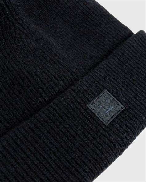 Acne Studios Small Face Logo Beanie Black Highsnobiety Shop