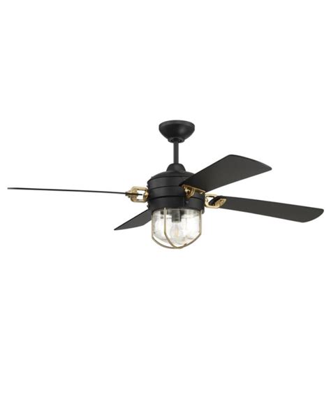 Black Metal Ceiling Fan With Light | Shelly Lighting