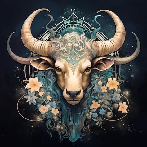 Premium AI Image | Taurus zodiac sign constellation astrological concept background Image of the ...