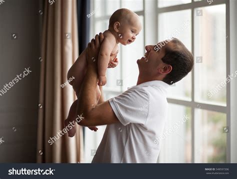 Small Naked Baby His Father Father Stock Photo Shutterstock