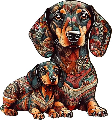 Blumuze Holzpuzzle Erwachsene St Ck Dachshund Holz Puzzle