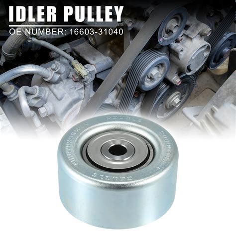 Uxcell 16603 31040 Car Drive Belt Idler Pulley Crankshaft For Toyota