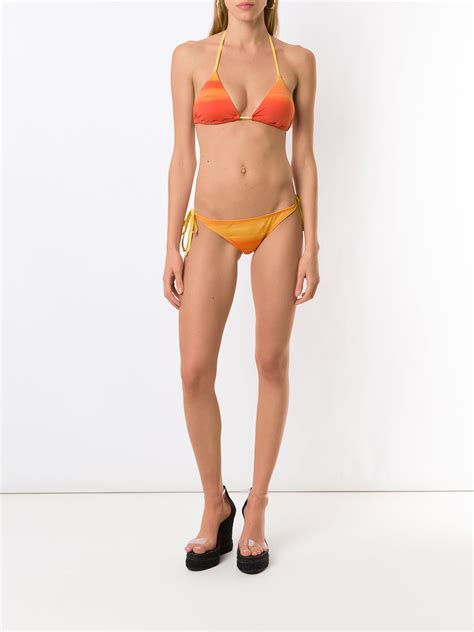 Amir Slama Ombr Bikini Set Orange Farfetch