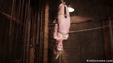 Blonde Tormented In Hogtie Suspension