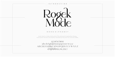 Mode Rogek Polices De L Alphabet Abstrait Typographie Illustration