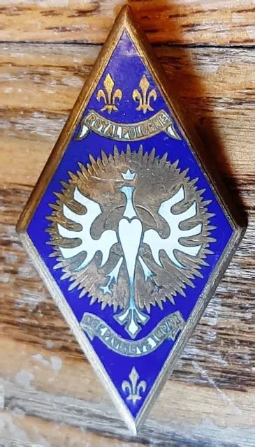 INSIGNE INDOCHINE 5 CUIR RÉGIMENT DE CUIRASSIERS ROYAL POLOGNE