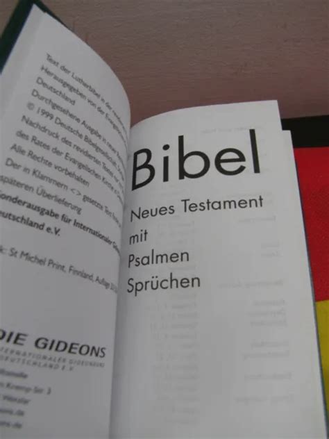 BIBEL NEUES TESTAMENT MIT Psalmen und Sprüchen jeder Anlass EUR 14 00