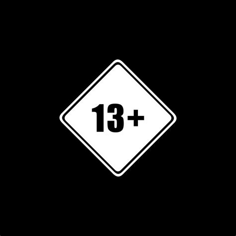 Zeichen von Erwachsene nur Symbol Symbol zum dreizehn Plus oder 13 Plus ...