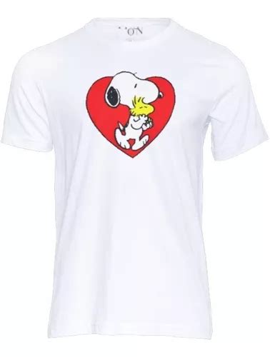 Playera Snoopy Love Corazon Rojo Y Woodstock Peanuts Env O Gratis