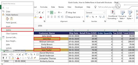 How To Delete Rows In Excel With Shortcuts Fast Myexcelonline