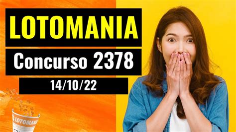 Resultado Lotomania De Hoje Concurso 2378 Dia 14 10 22 YouTube