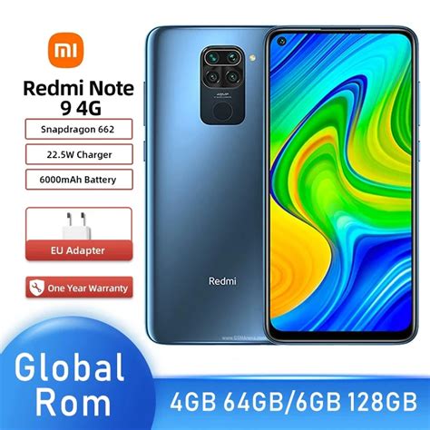 Rom Global Xiaomi Redmi Nota 9 6g 128gb Smartphone Snapdragon 662 48mp