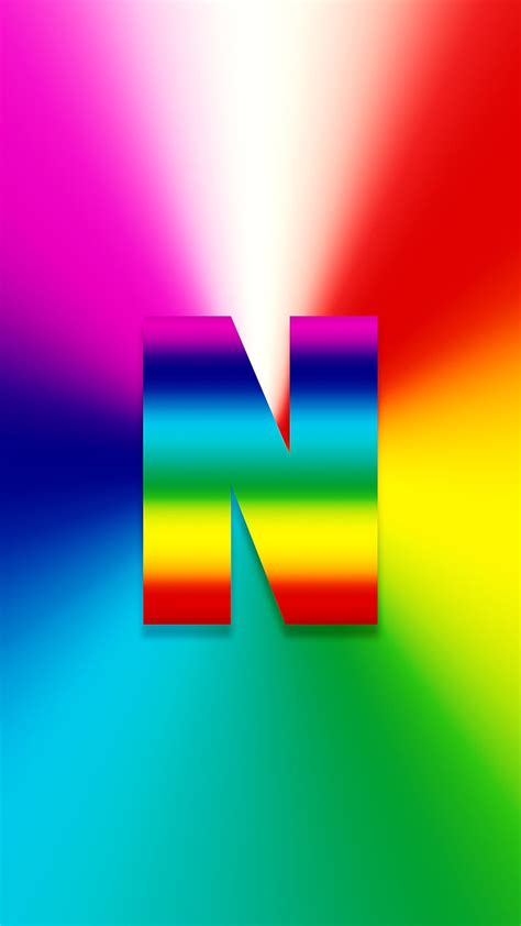 Rainbow N N N Alphabet HD Phone Wallpaper Peakpx