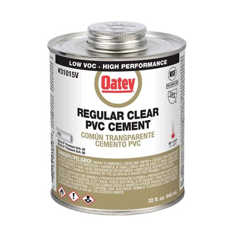 Oatey Oz Regular Clear Pvc Cement California Compliant V