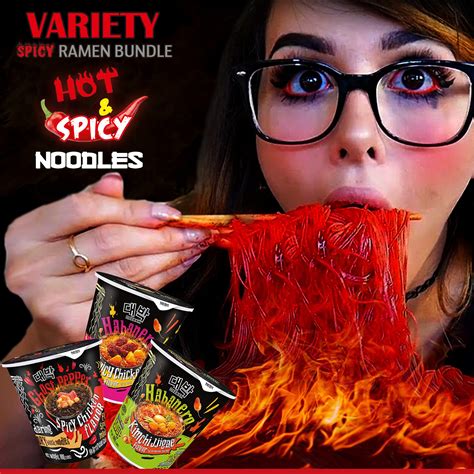 That Hot Spicy Asian Instant PREMIUM Ramen Sampler Bundle Care Package W Fortune Cookie