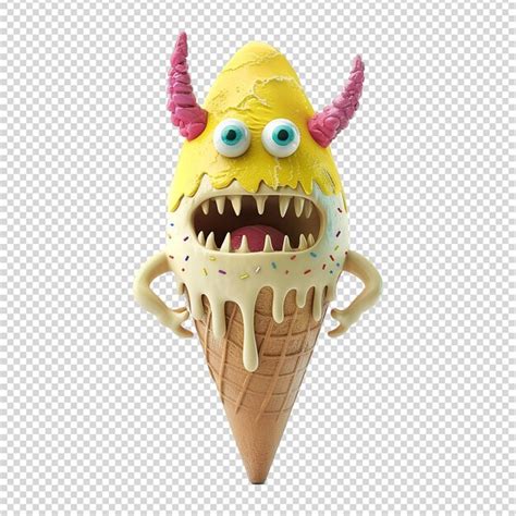 Premium Psd Monster Icecream Isolated On Transparent Background