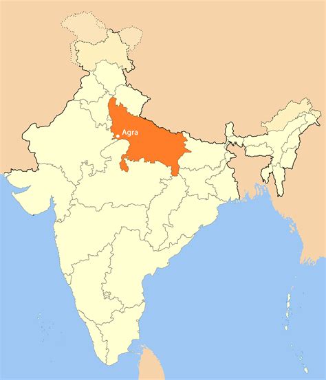 location map agra mapsofnet