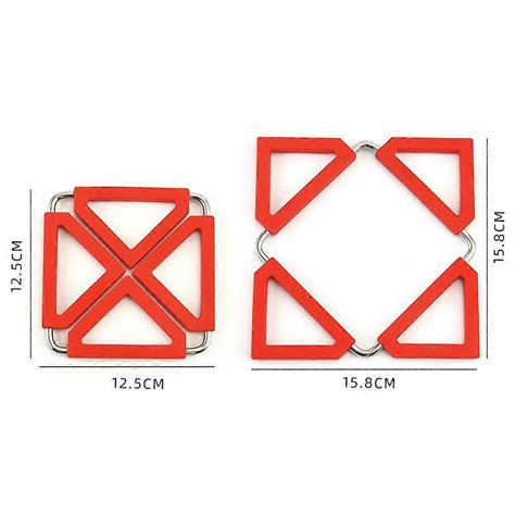 Pcs Blue Silicone Stainless Steel Expandable Hot Pot Holder Hot Pads For Home Kitchen Heat