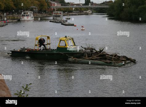 Clearing The River Dee At Chester Stock Photo Alamy