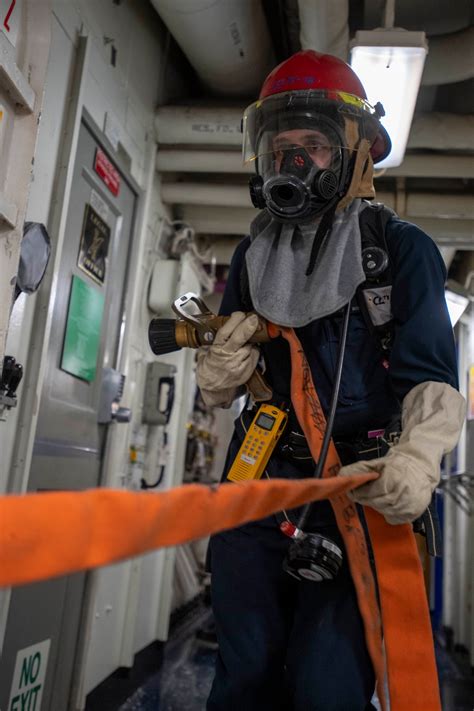 Dvids Images Uss Ronald Reagan Cvn Sailors Train During A