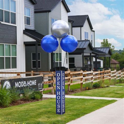 Open House Balloon Cluster Kit - Duraballoon 3-Balloon kit with Open House Pole Cover