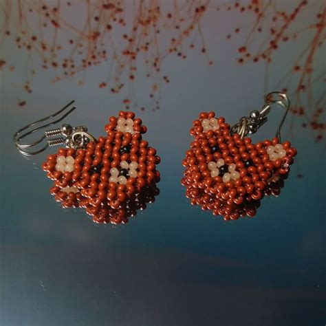 Серьги из бисера "Мишки"