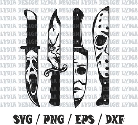 Horror Movie Characters In Knives Svg Halloween Svg Michael Myers Svg