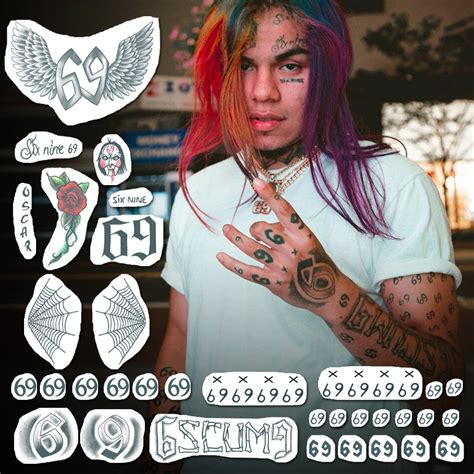 6ix9ine Temporary Tattoo Ultimate Set (60+ tattoos) – TattooIcon