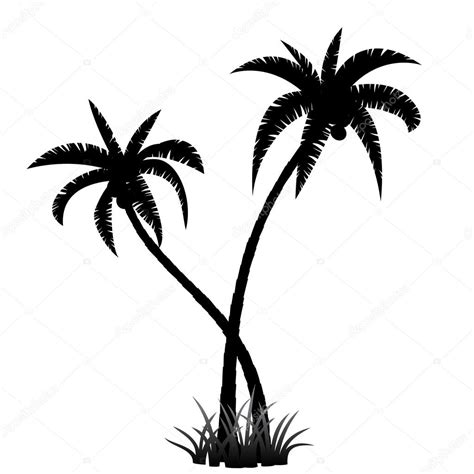 Palm Tree Silhouette — Stock Vector © Dibrova 74152669