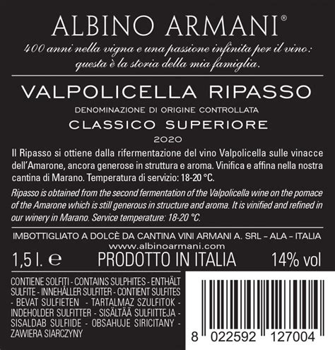 Ripasso Albino Armani