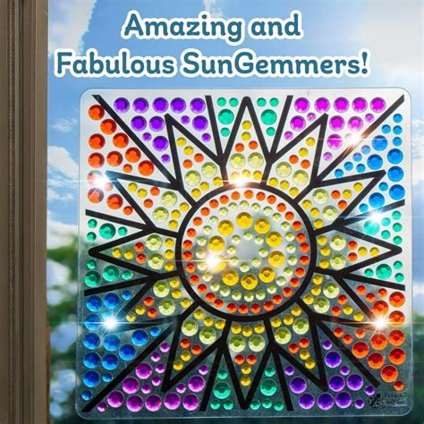 SunGemmers Suncatcher Kits for Kids Crafts - Great Gifts for 6 Year Old Girl, Cool Diamond Art ...