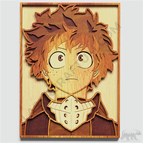 Izuku Midoriya Layered Design For Cutting Lasercraftum