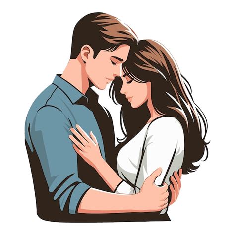 Ilustración vectorial de amantes de pareja romántica pareja joven feliz