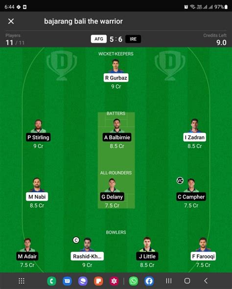 AFG Vs IRE Dream11 Team Prediction Player Stats Possible11 And