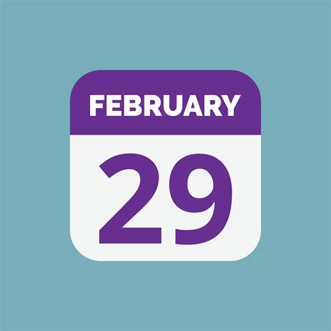 February 29 Calendar Date Icon 23393292 Vector Art at Vecteezy