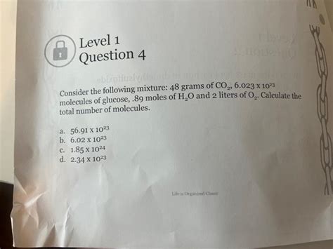 Solved Level 1 Question 4 Consider the following mixture: 48 | Chegg.com