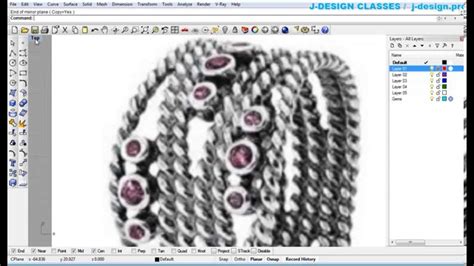 Моделирование кольца из веревок в Rhinoceros Ring Of Ropes 3d Modelling Tutorial For Jewellers