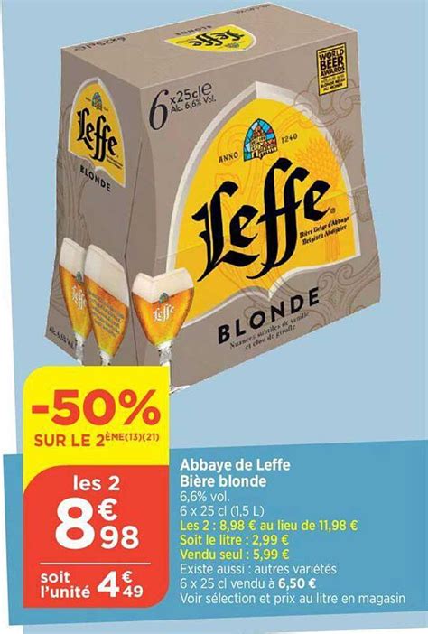 Promo Abbaye De Leffe Bi Re Blonde Chez Atac Icatalogue Fr