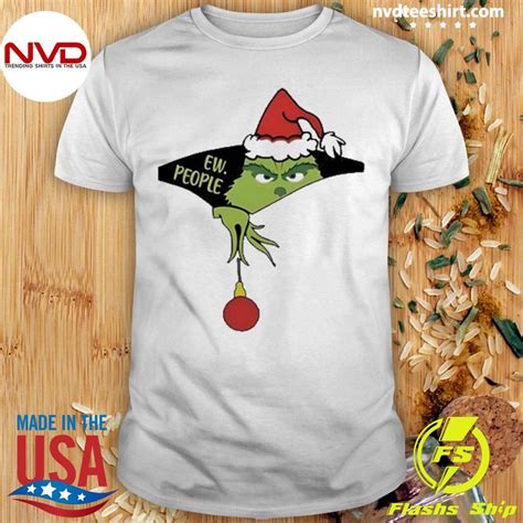 Grinch Santa Ew People Merry Christmas Shirt - NVDTeeshirt