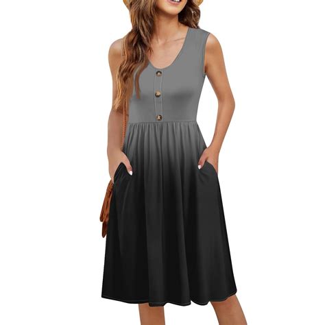Mlqidk Womens Dresses for Wedding Guest Casual Tank Dresses with