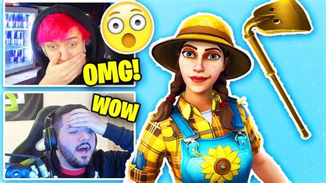 STREAMERS REACT TO NEW SUNFLOWER SKIN GOLD DIGGER PICKAXE