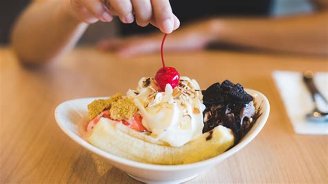 Ice Cream Sundae With Sprinkles And Toppings