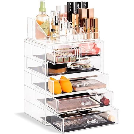 Amazon DreamGenius Makeup Organizer 3 Pieces Acrylic Cosmetic