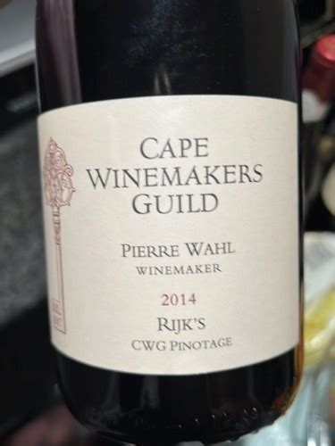 Rijk S Cape Winemakers Guild Pinotage Vivino US