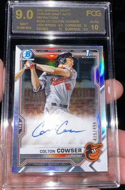 Colton Cowser Bowman Draft Chrome St Refractor Auto